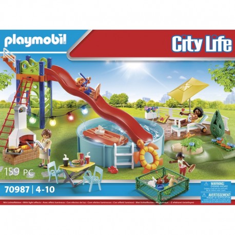PLAYMOBIL 70987  ESPACE DETENTE AVEC PISCINE
