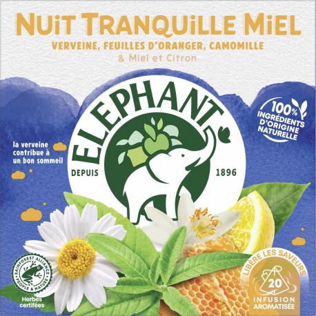 ELEPHANT NUIT TRANQUILLE MIEL x20