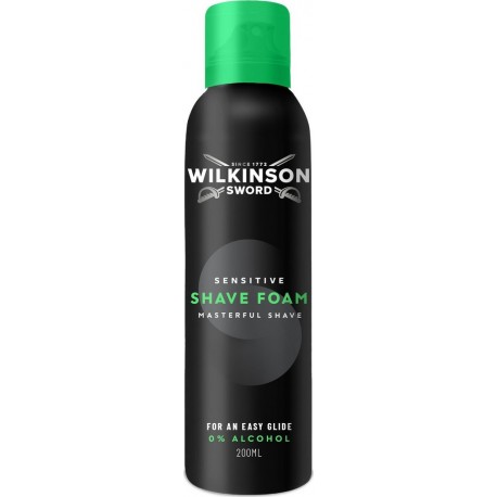 WILKINSON Mousse à Raser Peau Sensible Homme 0% Alcohol 200ml