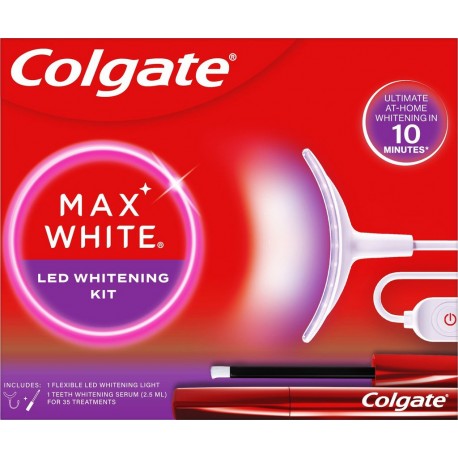 COLGATE Kit de blanchiment dentaire Lampe Led Et Sérum Max White le kit dentaire