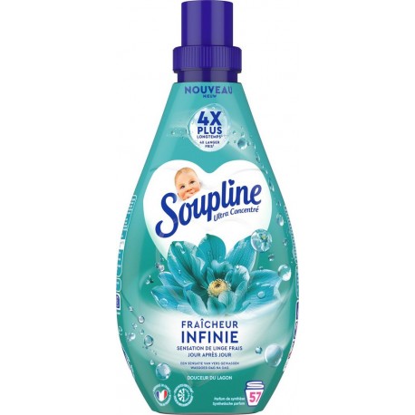 SOUPLINE Adoucissant Ultra Fraîcheur Infinie Lagon 800ml