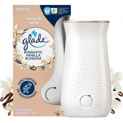 GLADE Désodorisant Diffuseur Automatique Romantic Vanilla Blossom Sense & Spray le désodorisant