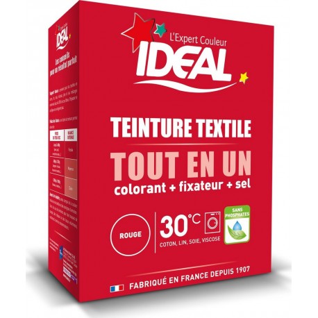 IDEAL Teinture Textile Tout En Un Rouge 350g