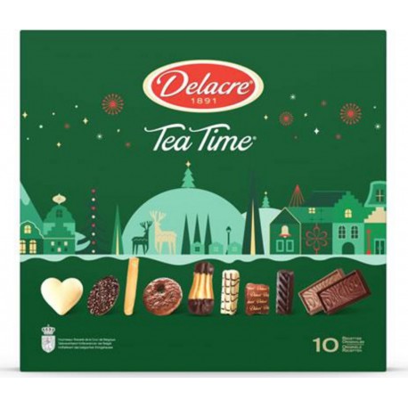 DELACRE Assortiment de Biscuits à Thé Boîte Tea Time Noël 300g