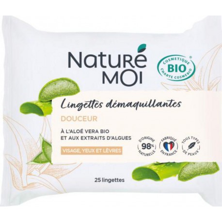 NATURE MOI LINGETTE DEMAQUILLANTE VISAGE & YEUX & LEVRES x25