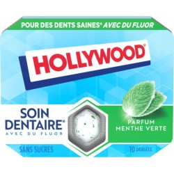 HOLLYWOOD Soin dentaire menthe verte sans sucres les 3 boîtes de 17g