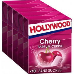 HOLLYWOOD Chewing gum cherry les 5 boîtes de 14g