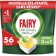 FAIRY Tablette lave-Vaisselle Original Tout en 1 Citron 56 tablettes