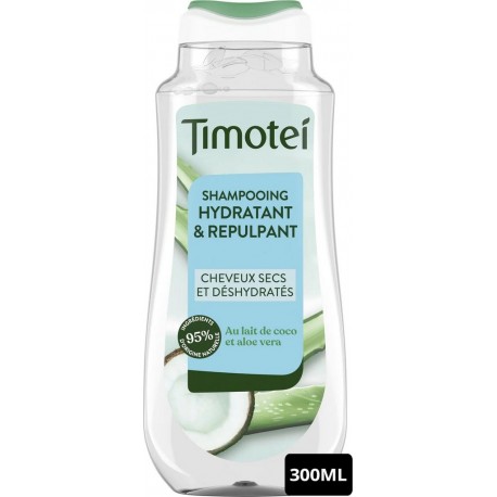 Timotei Shampooing sans silicone au Lait de Coco et Aloe Vera 300ml