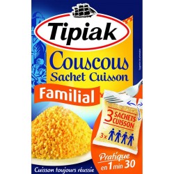Tipiak Couscous Sachet Cuisson Format Familial par 3 Sachets de 330g (lot de 4)