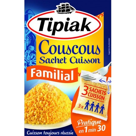 Tipiak Couscous Sachet Cuisson Format Familial par 3 Sachets de 330g (lot de 4)
