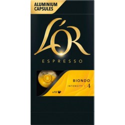 L'OR Café Capsules Espresso Intensité 4 Compatible Nespresso 10 capsules