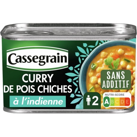 CASSEGRAIN Curry de pois chiches à l'indienne 430g