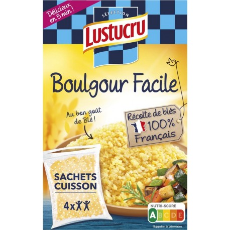 LUSTUCRU Boulgour Facile au Blé 4 sachets de 360g