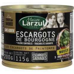 LARZUL Escargots moyen de Bourgogne 115g net 200g