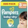 PAMPERS BABY DRY Taille 3 6-10Kg X100