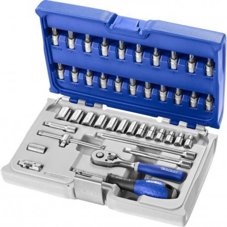 Expert By Facom Coffret de douilles et accessoires 1/4 métriques - 42 pièces