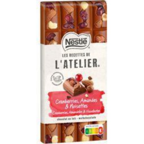 Nestlé NESTLE L’Atelier Cranberries Amandes Noisettes 170g