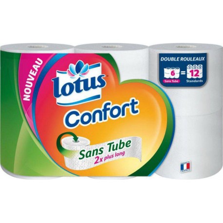 Lotus Confort Sans Tube 2x plus long 6 Rouleaux