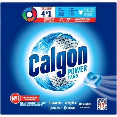 Calgon Tablettes lave-linge Anti-calcaire x17 221g