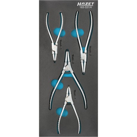 HAZET Jeu de pinces à circlips Hazet 163-531/4, nombre d'outils  4