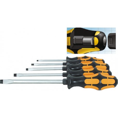 Wera Jeu de tournevis pour visà fente, avec manche Kraftform et traité, Nombre de tournevis 8 05259113001