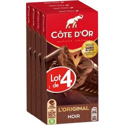 Côte d’Or Tablette de chocolat noir L'Original 4x100g 400g