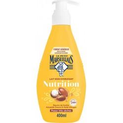 LE PETIT MARSEILLAIS Lait Corps Peau Très Sèche Nutrition Hydratante Beurre de Karité Amande Douce Huile d'Argan 400ml