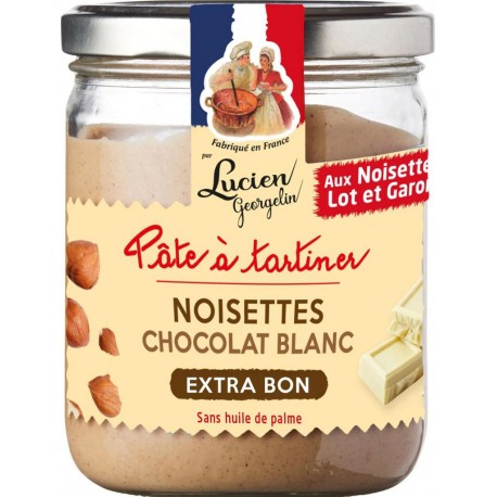 LUCIEN GEORGELIN Pâte à Tartiner Noisettes Chocolat Blanc 400g