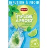 LIPTON Infusion à Froid Citron Vert Menthe 15 sachets