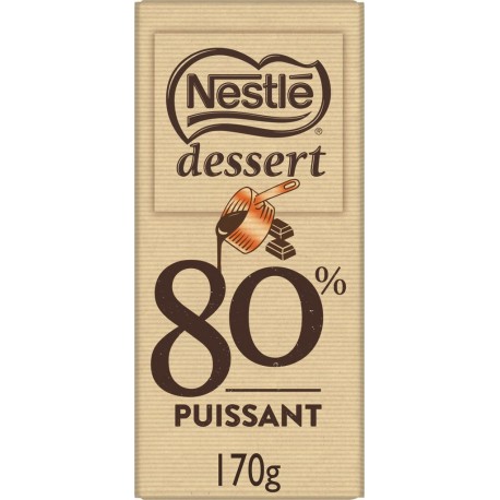 Nestlé Tablette de Chocolat Noir 80% la tablette de 170g